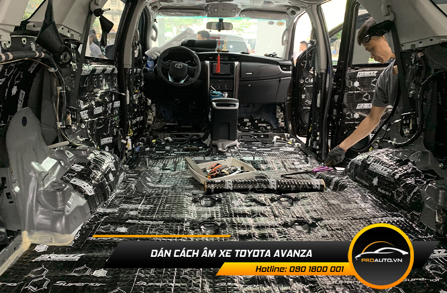 Cách âm chống ồn xe Toyota Avanza vị trí sàn