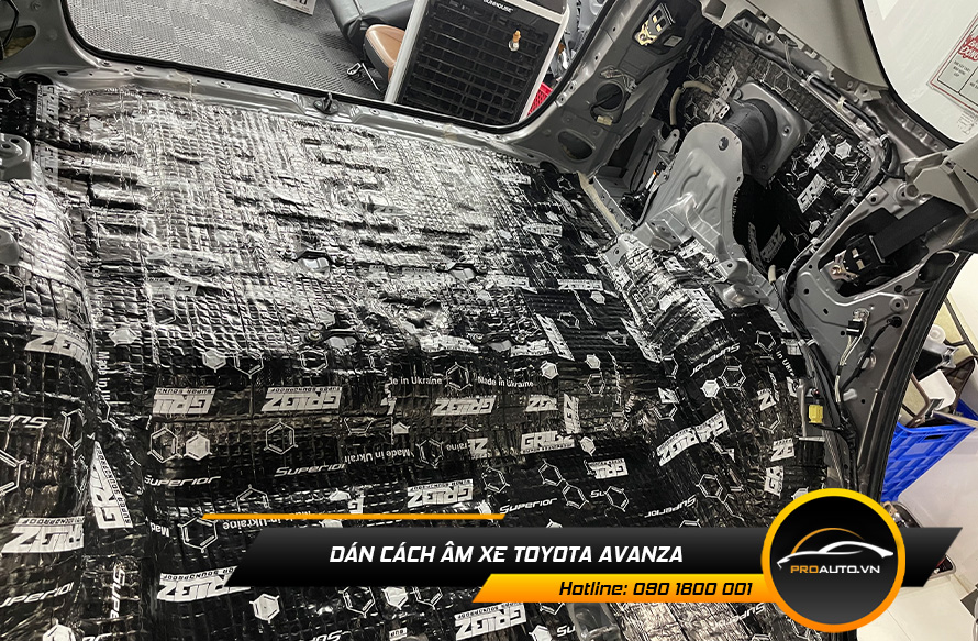 Cách âm chống ồn xe Toyota Avanza vị trí sàn