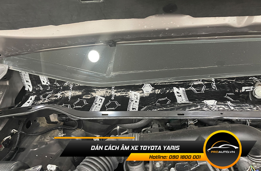 Cách âm chống ồn xe Toyota Yaris vị trí khoang máy