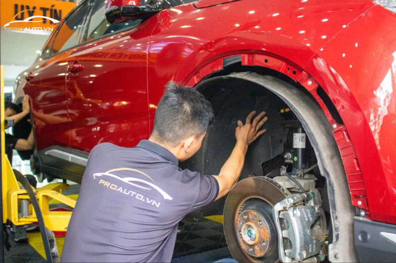 Cách âm hốc bánh xe cho xe Vinfast VF9