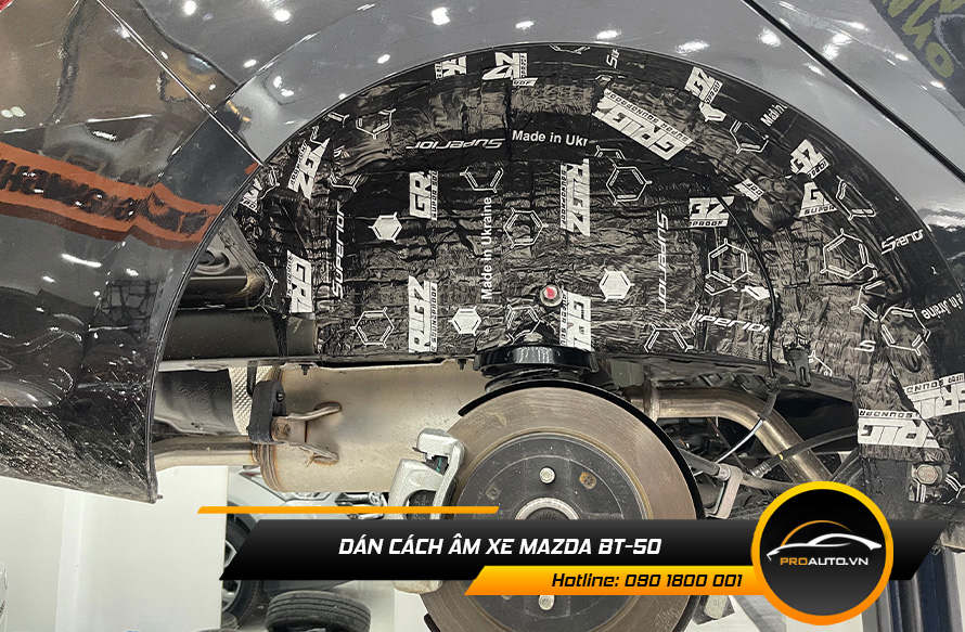Xịt phủ hốc bánh cách âm chống ồn xe Mazda BT-50