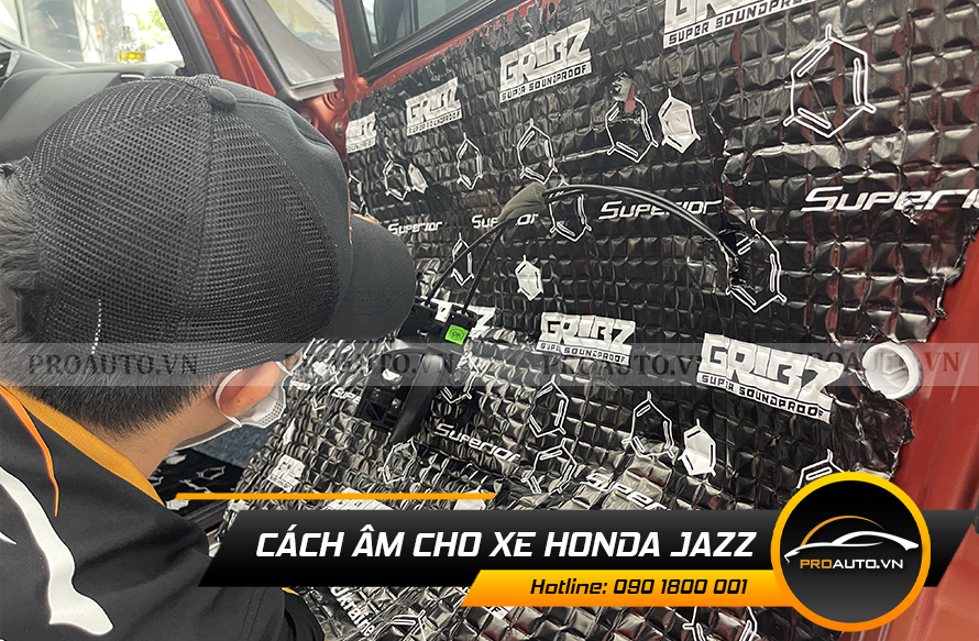 Dán cách âm 4 cánh cửa xe ô tô Jazz