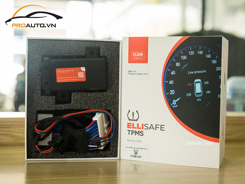 Lắp cảm biến áp suất lốp cho xe Toyota Prado