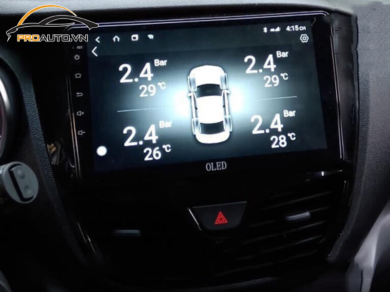 Lắp cảm biến áp suất lốp cho xe Toyota Prado