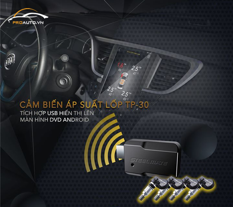 Cảm biến áp suất lốp Steelmate TP-MT 30
