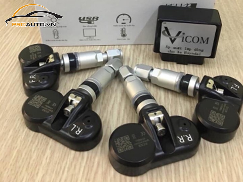 Lắp cảm biến áp suất lốp cho xe Hyundai Accent