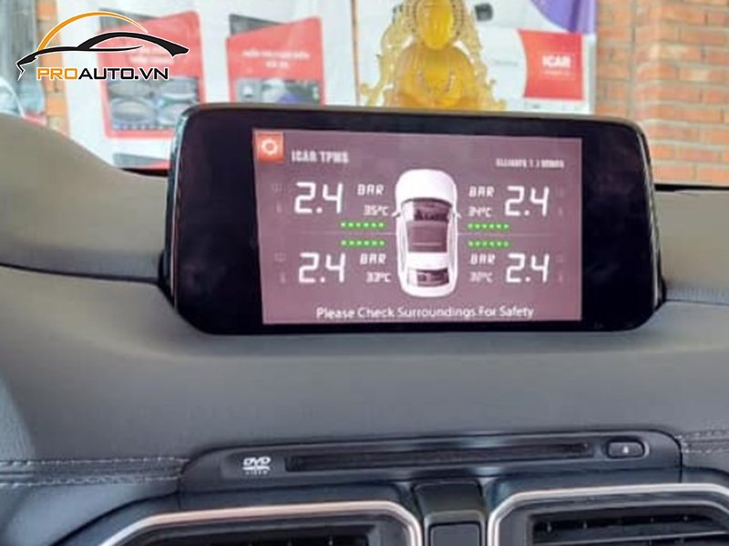 Lắp cảm biến áp suất lốp cho xe Toyota Avanza