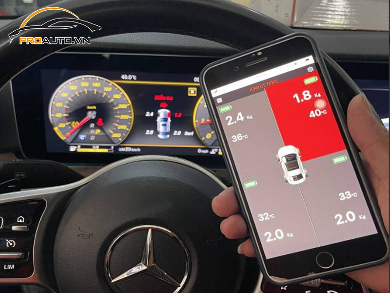 Lắp Cảm Biến Áp Suất Lốp Cho Xe Mercedes Benz C-Class