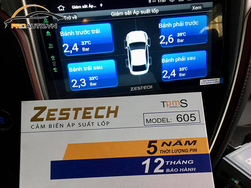 Lắp Cảm Biến Áp Suất Lốp Cho Xe Kia Carnival