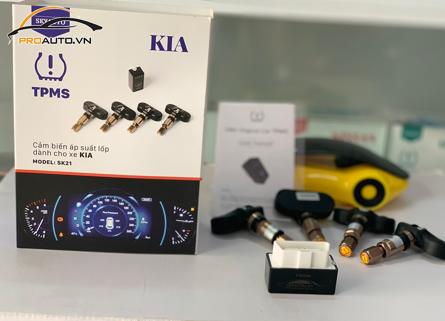 Lắp cảm biến áp suất lốp cho xe Kia Cerato