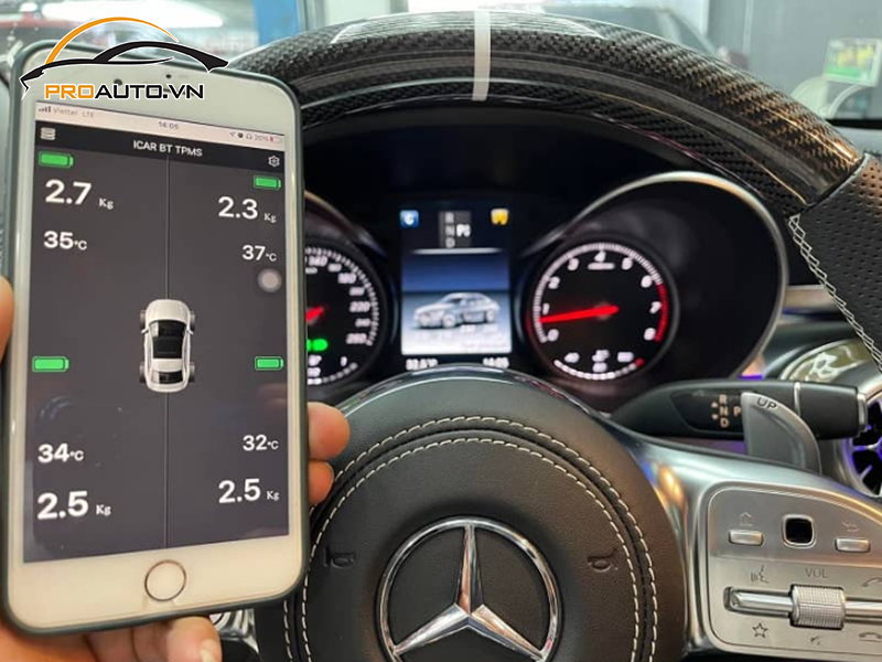 Lắp Cảm Biến Áp Suất Lốp Cho Xe Mercedes Benz E-Class