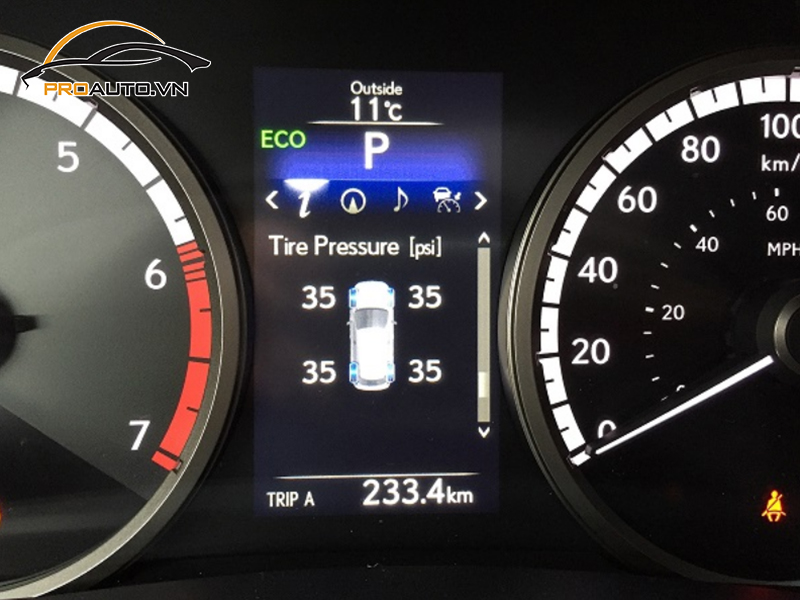 Lắp Cảm Biến Áp Suất Lốp Cho Xe Lexus Es 250