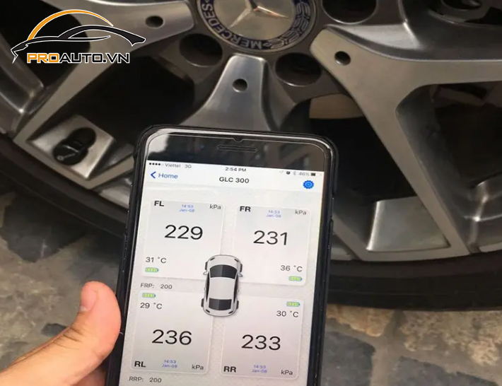 Lắp Cảm Biến Áp Suất Lốp Cho Xe Mercedes Benz GLC 300