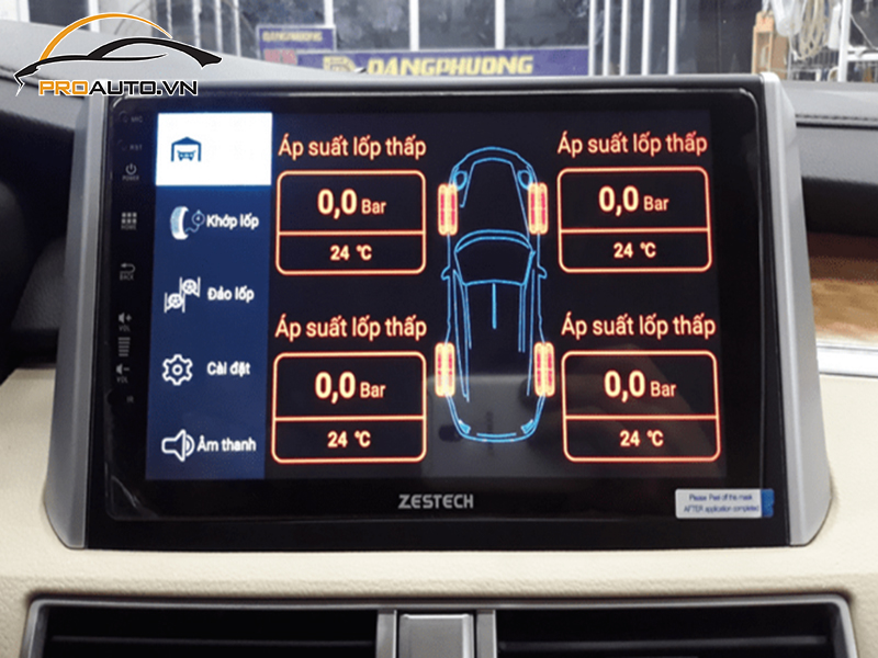 Lắp cảm biến áp suất lốp cho xe Hyundai Genesis