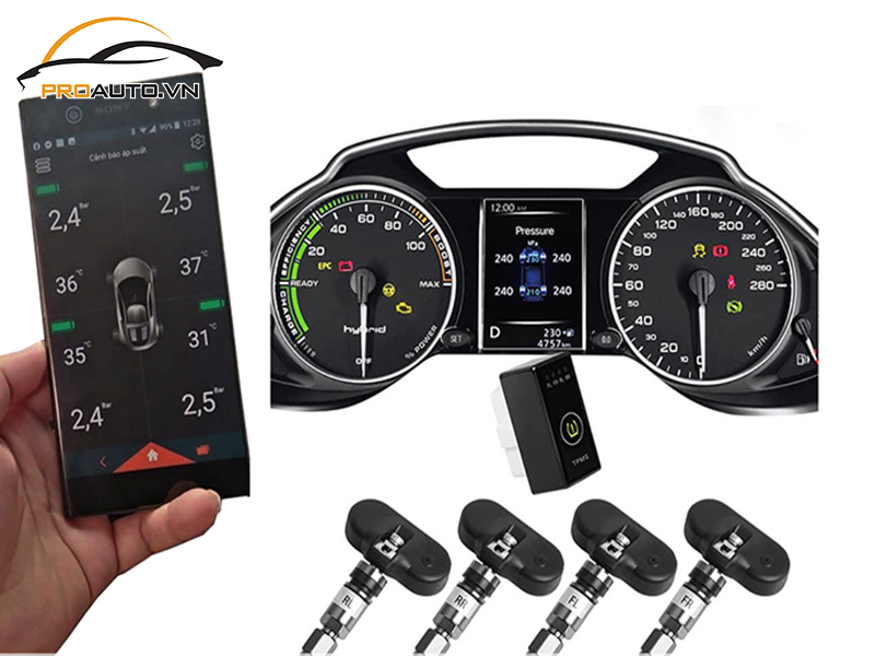 Lắp cảm biến áp suất lốp cho xe Hyundai Grand i10