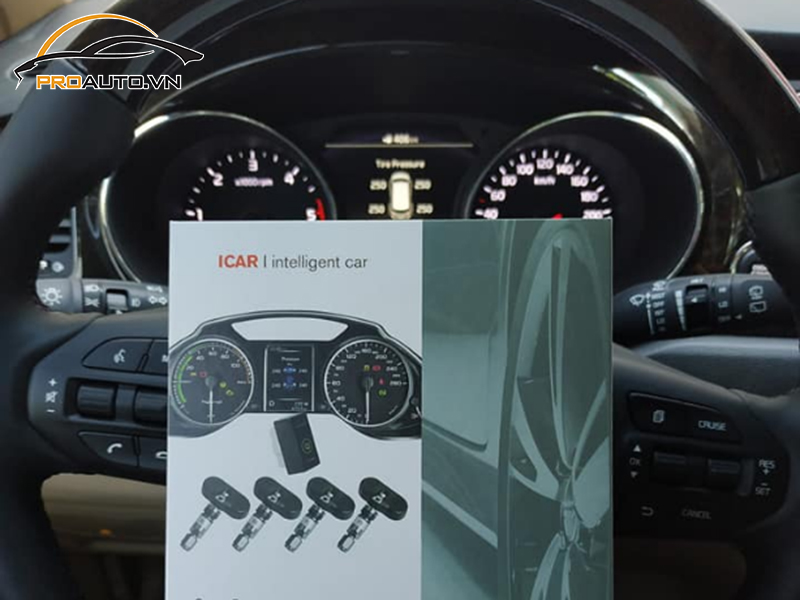 Lắp cảm biến áp suất lốp cho xe Toyota Hiace