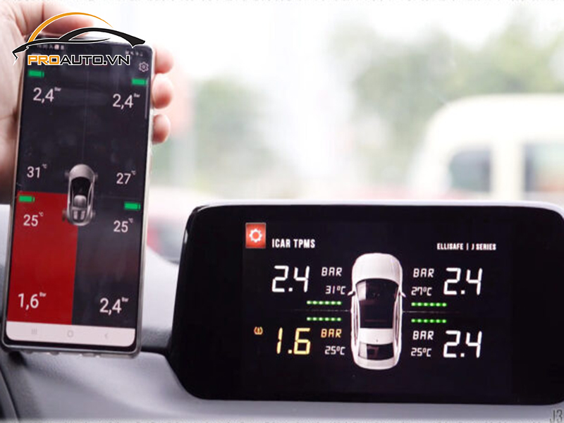 Lắp Cảm Biến Áp Suất Lốp Cho Xe Mazda 2