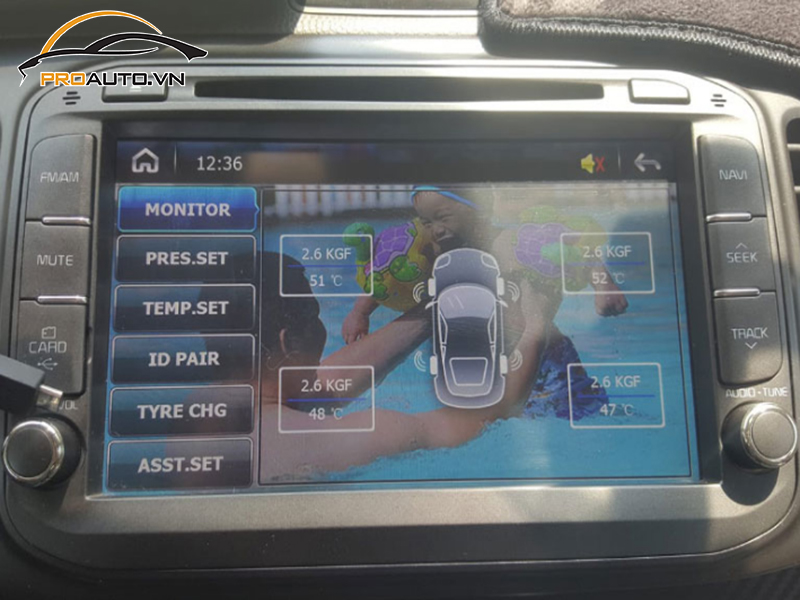 Lắp cảm biến áp suất lốp cho xe Kia Morning