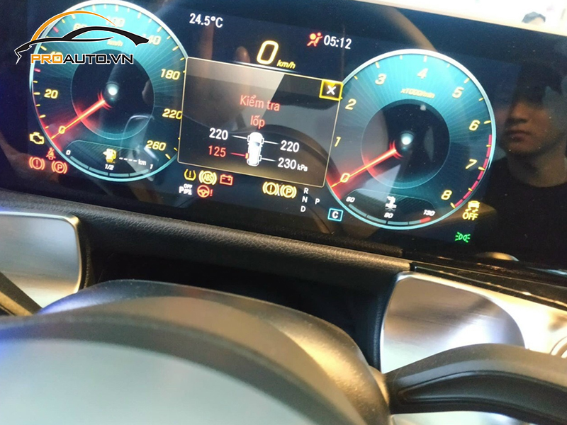 Lắp Cảm Biến Áp Suất Lốp Cho Xe Mercedes Benz S-Class-Long