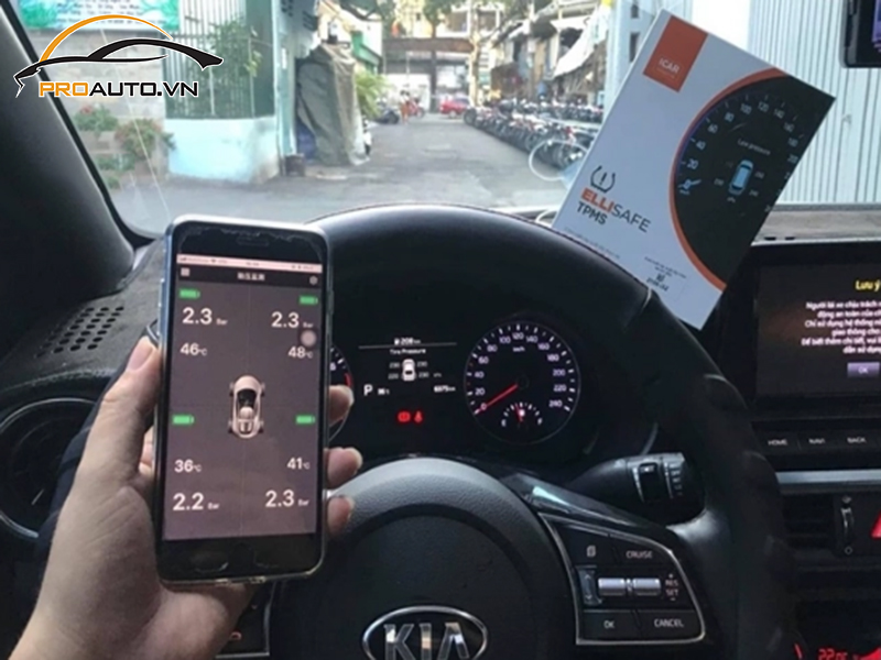 Lắp Cảm Biến Áp Suất Lốp Cho Xe Kia Soluto