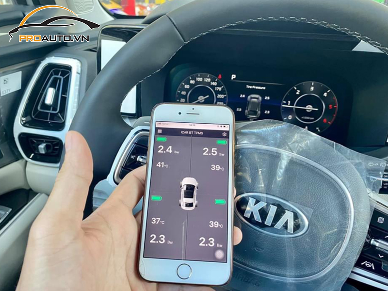 Lắp Cảm Biến Áp Suất Lốp Cho Xe Kia Sorento