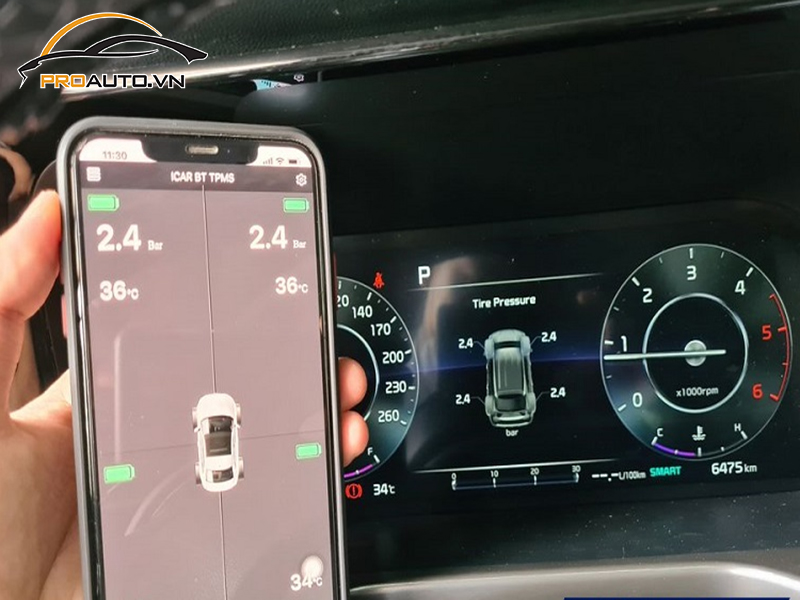 Lắp Cảm Biến Áp Suất Lốp Cho Xe Kia Sorento