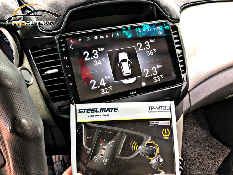 Lắp Cảm Biến Áp Suất Lốp Cho Xe Chevrolet Spark