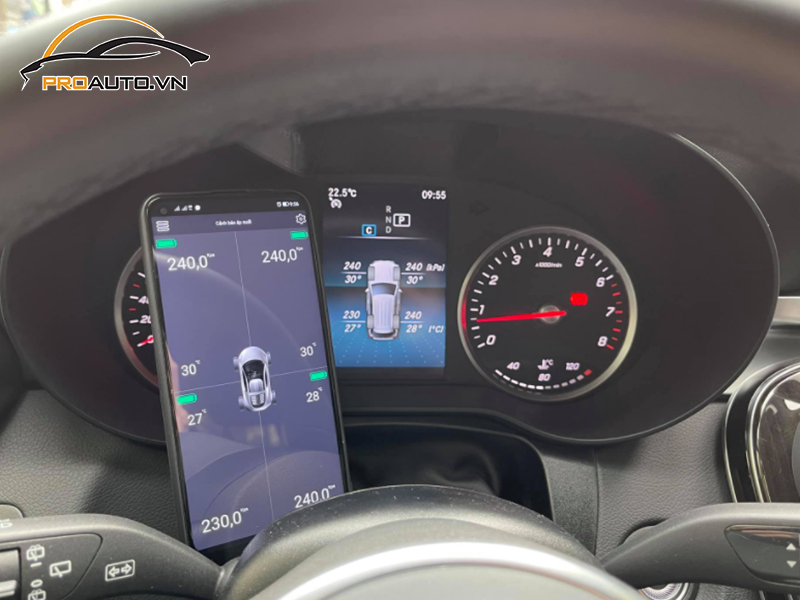 Lắp Cảm Biến Áp Suất Lốp Cho Xe Mercedes Benz V-Class