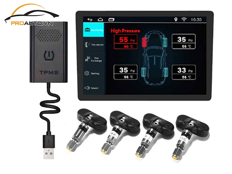 Lắp cảm biến áp suất lốp cho xe Toyota Vios