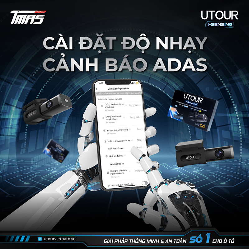 Camera hành trình Utour C2 MAX tích hợp ADAS chuyên dụng