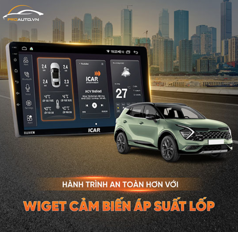 Cảnh báo áp suất lốp hiện diện trên giao diện Elligo Smart