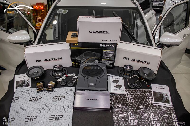 Cấu hình âm thanh có sử dụng Amply Gladen RC 70c4