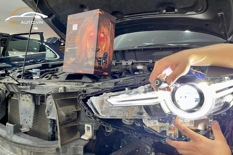 Chủ xe Mazda CX5 độ đèn Aozoom Leo Light tại PROAUTO.VN