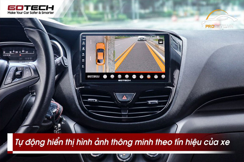 Chức năng tự động hiển thị theo tín hiệu xe của Gotech GCam