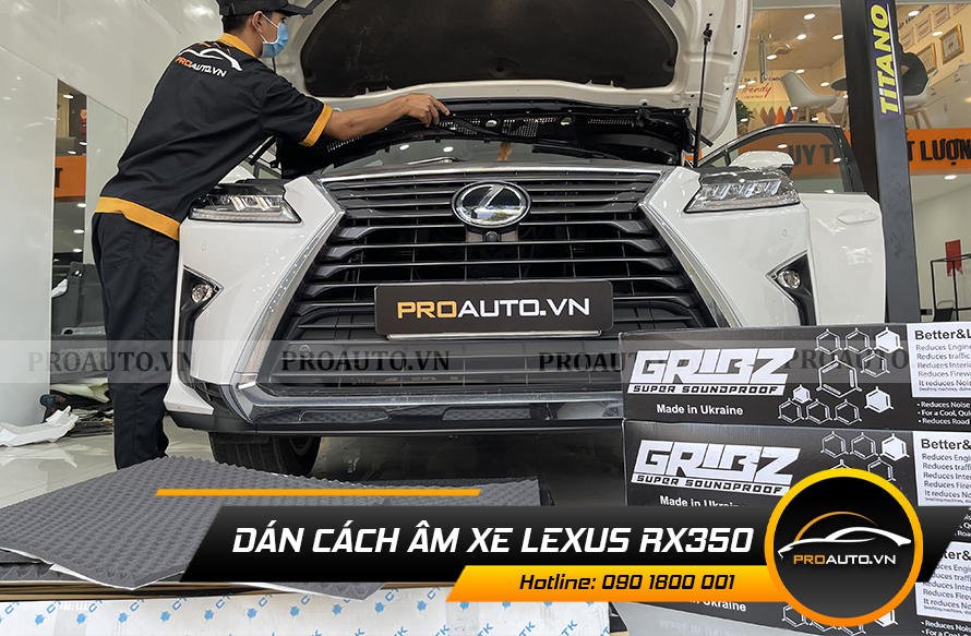 Dán vật liệu cách âm chống ồn xe Lexus RX350
