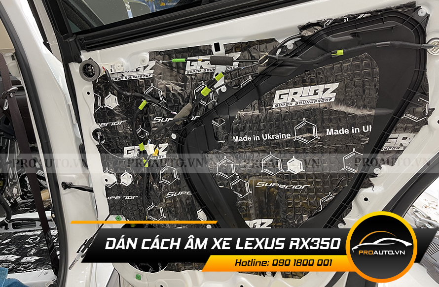 Dán cách âm cửa xe Lexus RX350