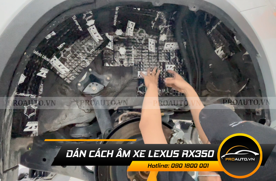 Cách âm hốc bánh xe Lexus RX350