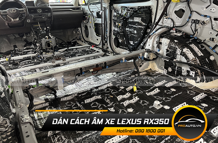 Cách âm sàn xe Lexus RX350