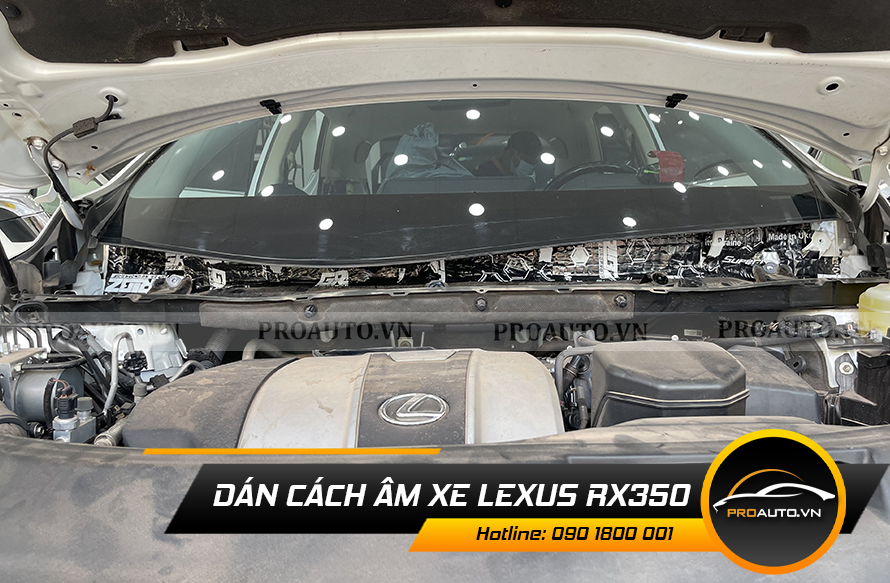 Dán cách âm khoang máy xe ô tô Lexus