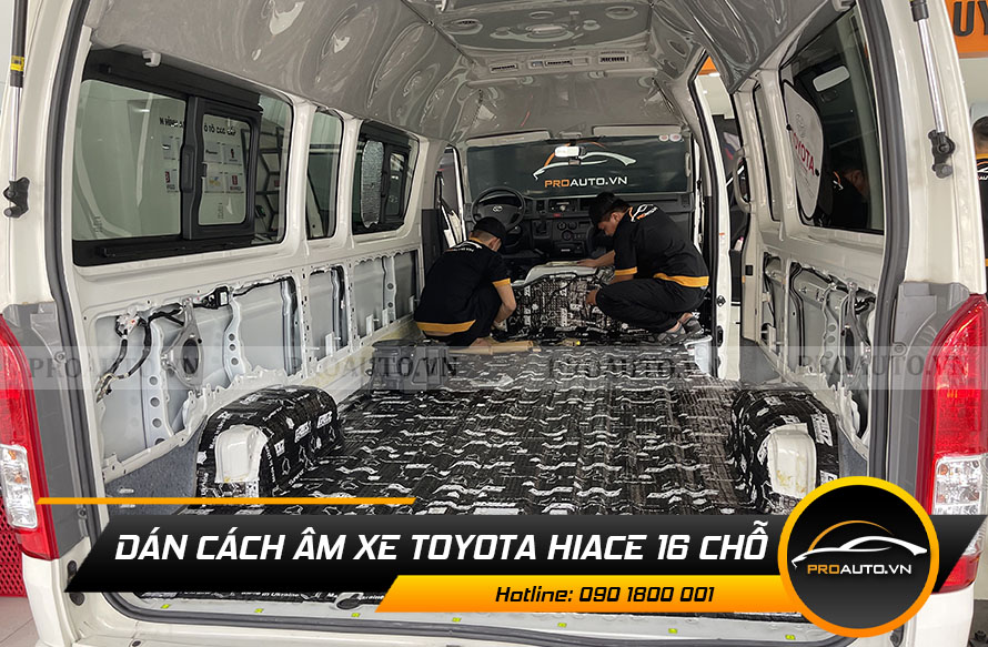 Cách âm chống ồn xe Hiace