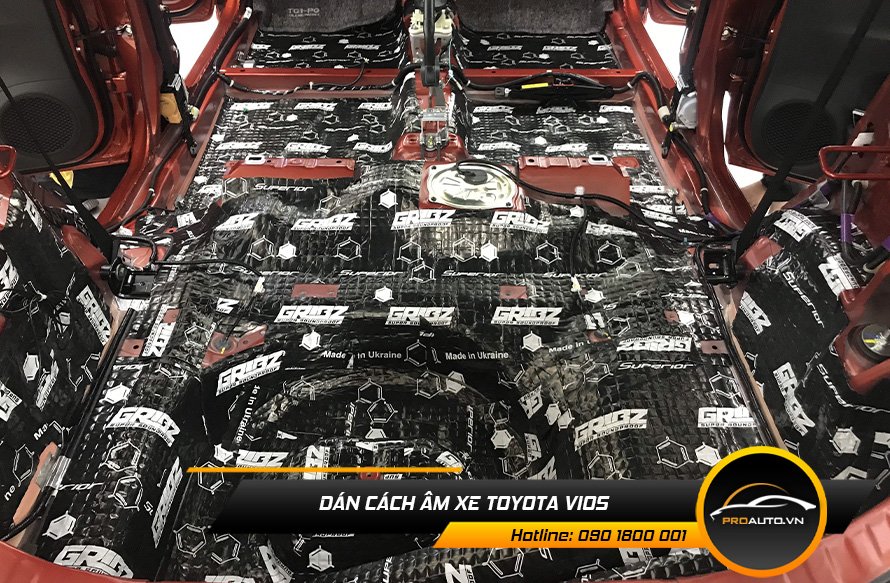 Dán cách âm xe Toyota Vios
