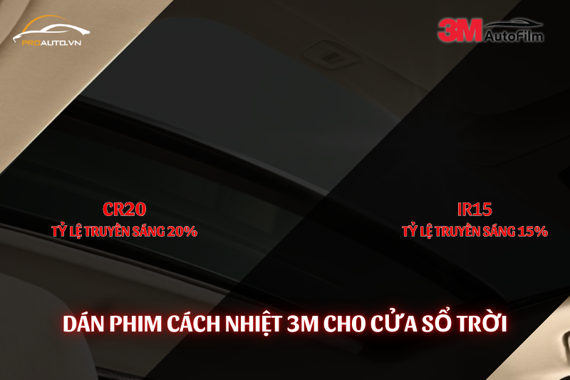 Dán phim cách nhiệt 3M cho cửa sổ trời