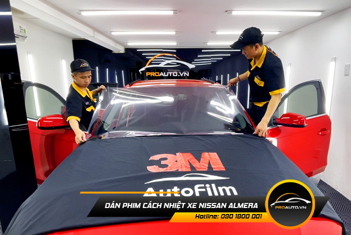 Dán phim cách nhiệt xe Nissan Almera - Ảnh 2