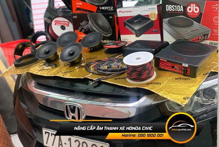 Nâng cấp âm thanh xe Honda Civic