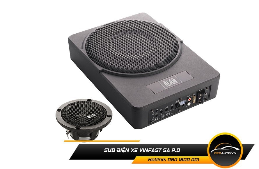 Gắn sub điện nâng cấp âm thanh Vinfast Lux SA2.0
