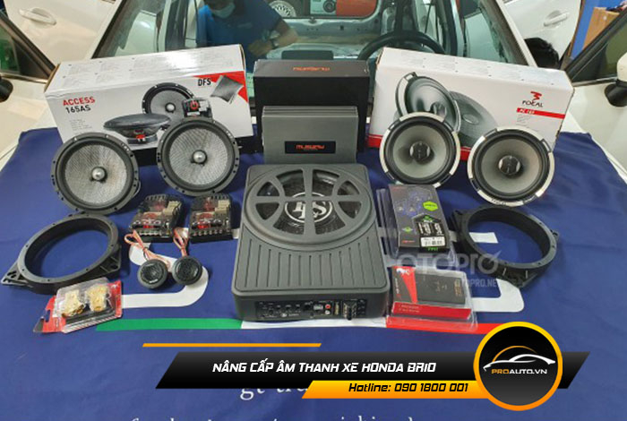 Nâng cấp âm thanh xe Honda Brio
