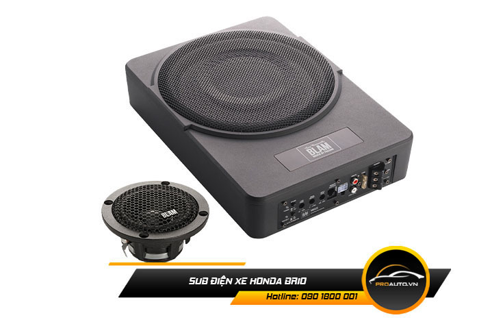 Gắn sub điện nâng cấp âm thanh xe Honda Brio