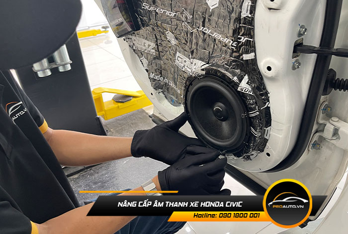 Gắn, thay, độ loa nâng cấp âm thanh xe Honda Civic