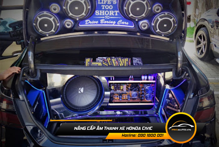 Nâng cấp âm thanh xe Honda Civic