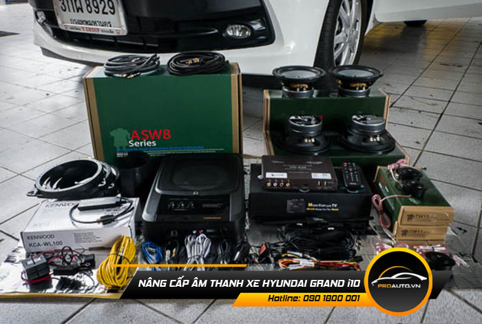 Nâng cấp âm thanh xe Hyundai Grand i10